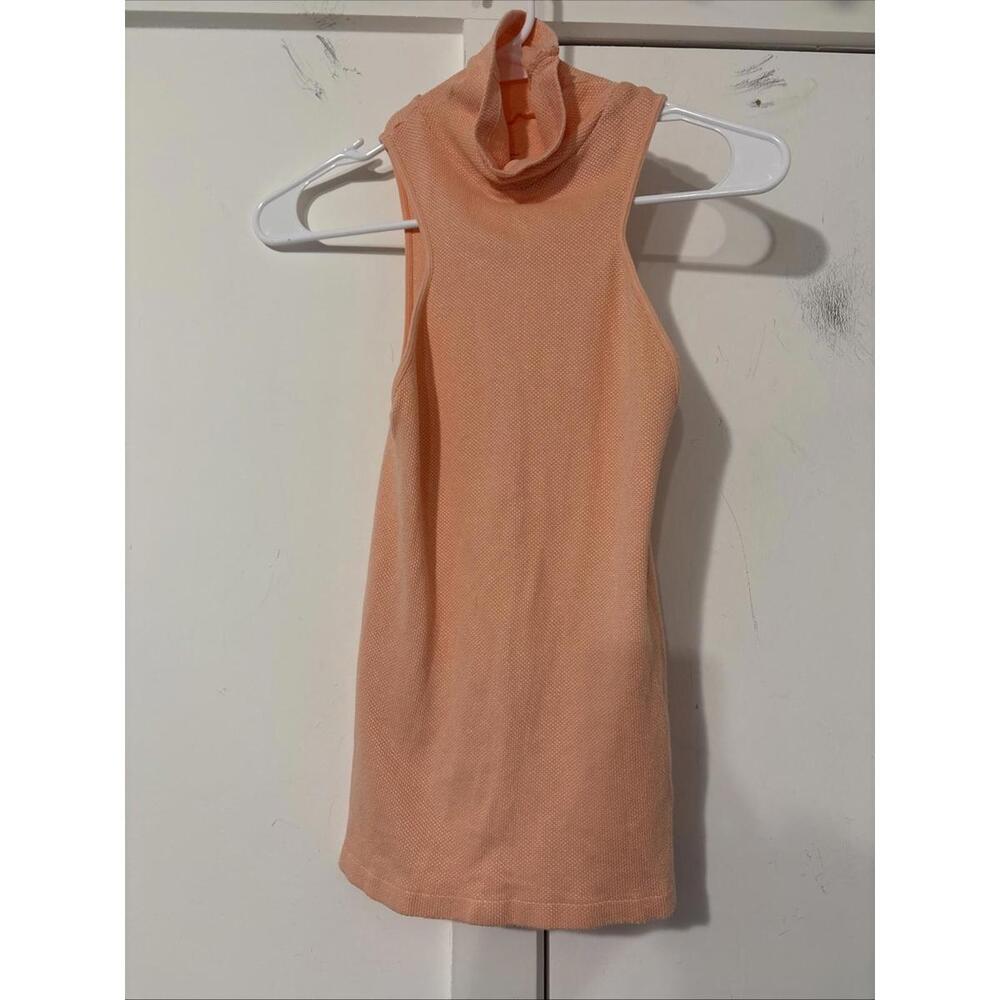 Always Ready Seamless‎ Turtleneck Tank Top by Intimately Free People  S/M Peach